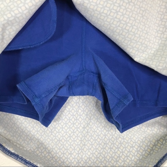 Talbots Blue White Yellow Skirt Skort with Pockets Size Medium M - Picture 8 of 11